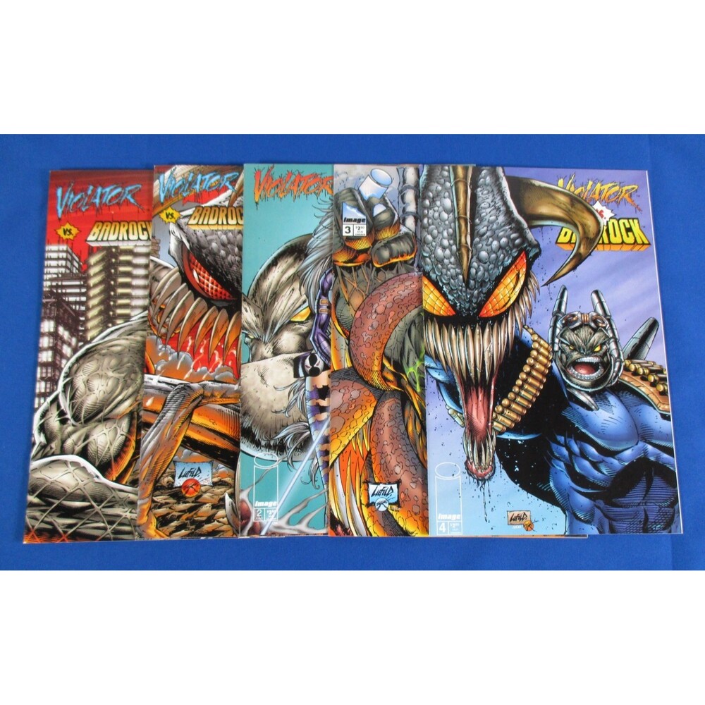 Violator vs. Badrock #1-4  Complete Series + Variant - Alan Moore Image VF NM